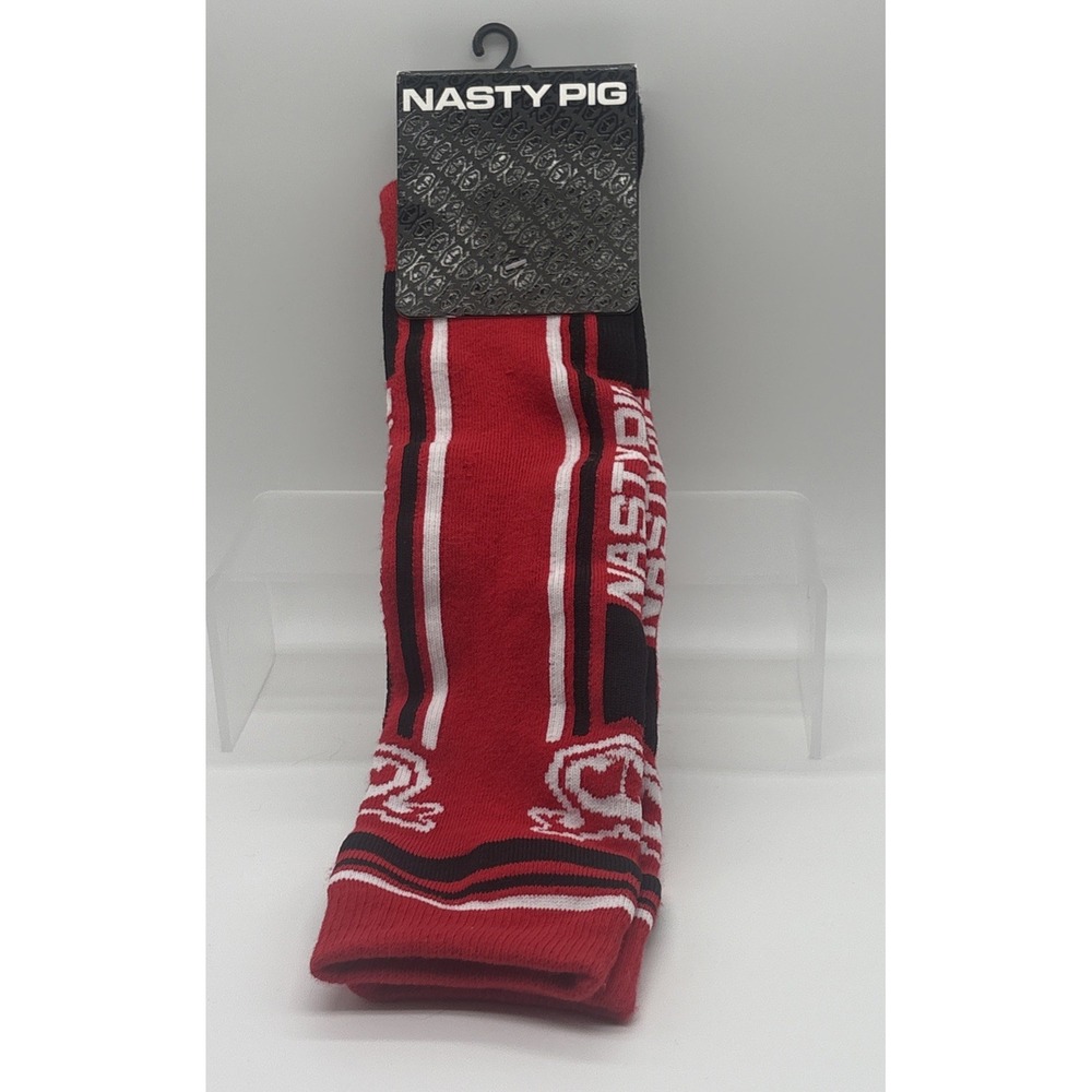 NastyPig Men's Brand New with Tags Red White Black Impulse Socks One Size